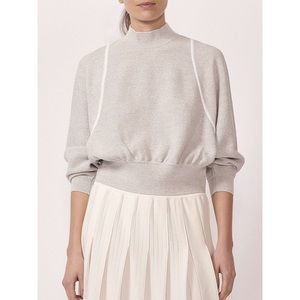 Molli Sweater Large Armhole Gray White Knit Sweater Size M